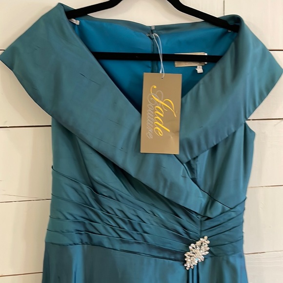Jade Dresses & Skirts - NWT Jade Couture Teal Mother of the Bride Dress or Evening Gown, Size 10
